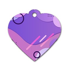 Colorful Labstract Wallpaper Theme Dog Tag Heart (two Sides)