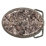 Earth Tones Fall Abstract Textured Print Belt Buckles Front