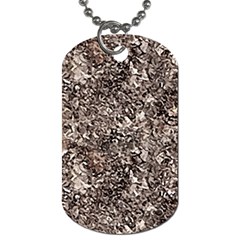 Earth Tones Fall Abstract Textured Print Dog Tag (one Side) by dflcprintsclothing