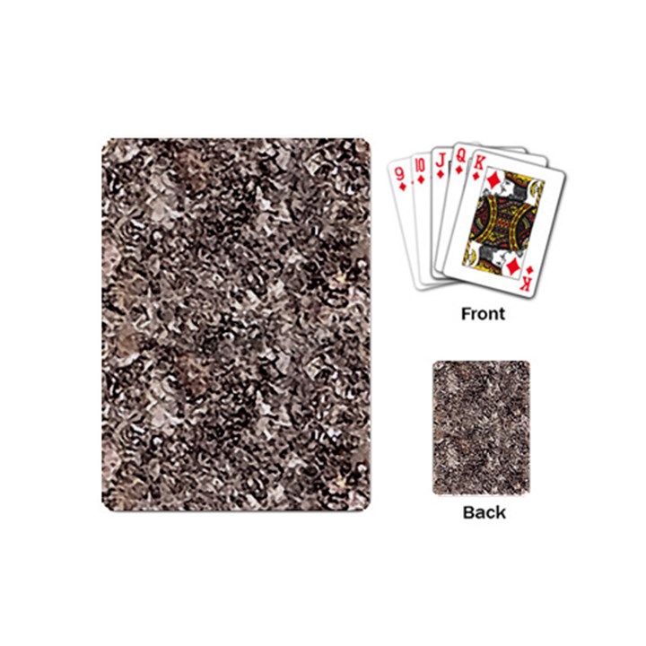 Earth Tones Fall Abstract Textured Print Playing Cards Single Design (Mini)