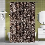 Earth Tones Fall Abstract Textured Print Shower Curtain 48  x 72  (Small)  Curtain(48  X 72 )