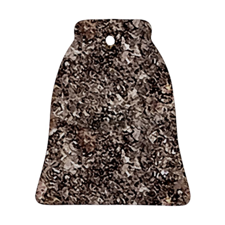 Earth Tones Fall Abstract Textured Print Ornament (Bell)