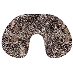 Earth Tones Fall Abstract Textured Print Travel Neck Pillow by dflcprintsclothing