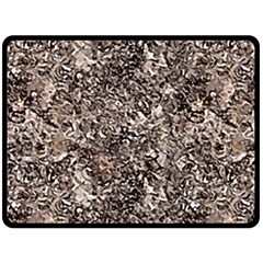 Earth Tones Fall Abstract Textured Print Two Sides Fleece Blanket (large) by dflcprintsclothing