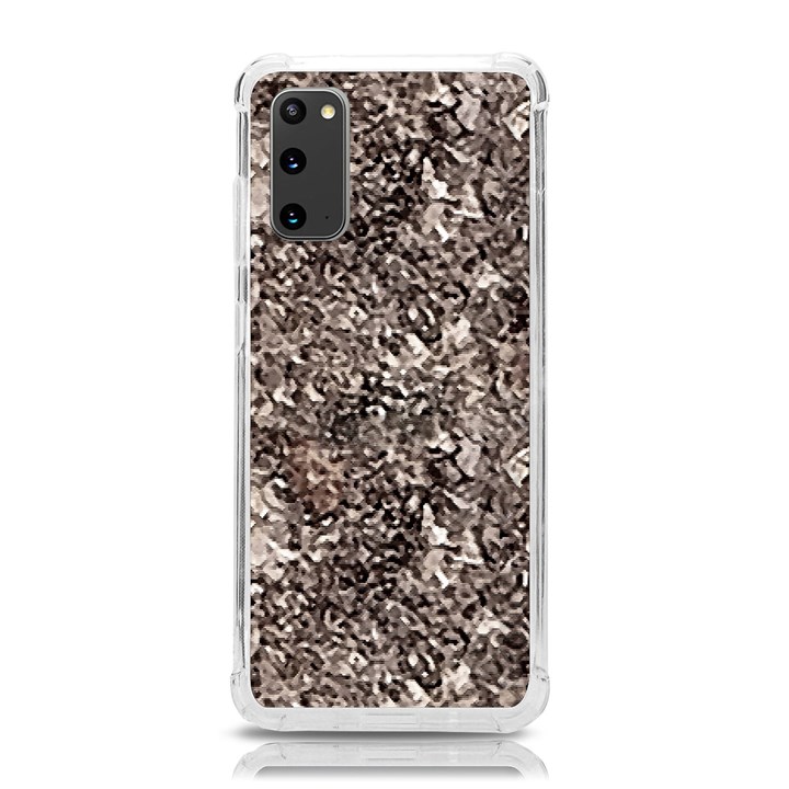 Earth Tones Fall Abstract Textured Print Samsung Galaxy S20 6.2 Inch TPU UV Case