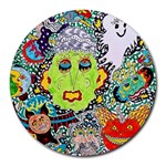 Supersonic Monster Mash Round Mousepad Front