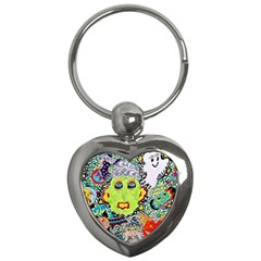 Supersonic Monster Mash Key Chain (heart) by chellerayartisans