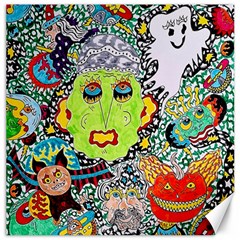 Supersonic Monster Mash Canvas 12  X 12  by chellerayartisans