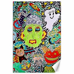 Supersonic Monster Mash Canvas 24  X 36  by chellerayartisans