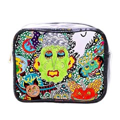 Supersonic Monster Mash Mini Toiletries Bag (one Side) by chellerayartisans