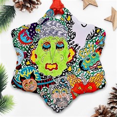 Supersonic Monster Mash Snowflake Ornament (two Sides)