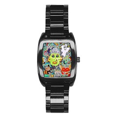 Supersonic Monster Mash Stainless Steel Barrel Watch by chellerayartisans