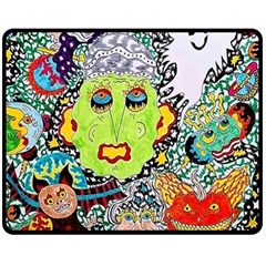 Supersonic Monster Mash Two Sides Fleece Blanket (medium) by chellerayartisans