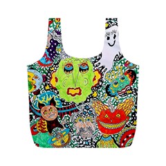 Supersonic Monster Mash Full Print Recycle Bag (m) by chellerayartisans