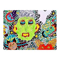 Supersonic Monster Mash Two Sides Premium Plush Fleece Blanket (mini) by chellerayartisans