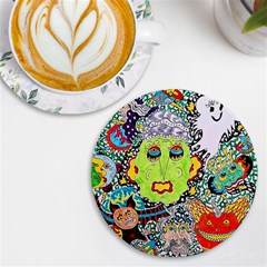 Supersonic Monster Mash Uv Print Round Tile Coaster by chellerayartisans