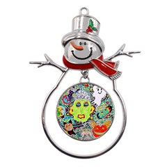 Supersonic Monster Mash Metal Snowman Ornament