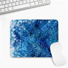 Blue Christmas Tree Branch Texture, Winter Texture, Tree Texture, Tree Branches Small Mousepad by kyorashop23