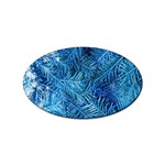 Blue Christmas Tree Branch Texture, Winter Texture, Tree Texture, Tree Branches Sticker Oval (10 pack) Front