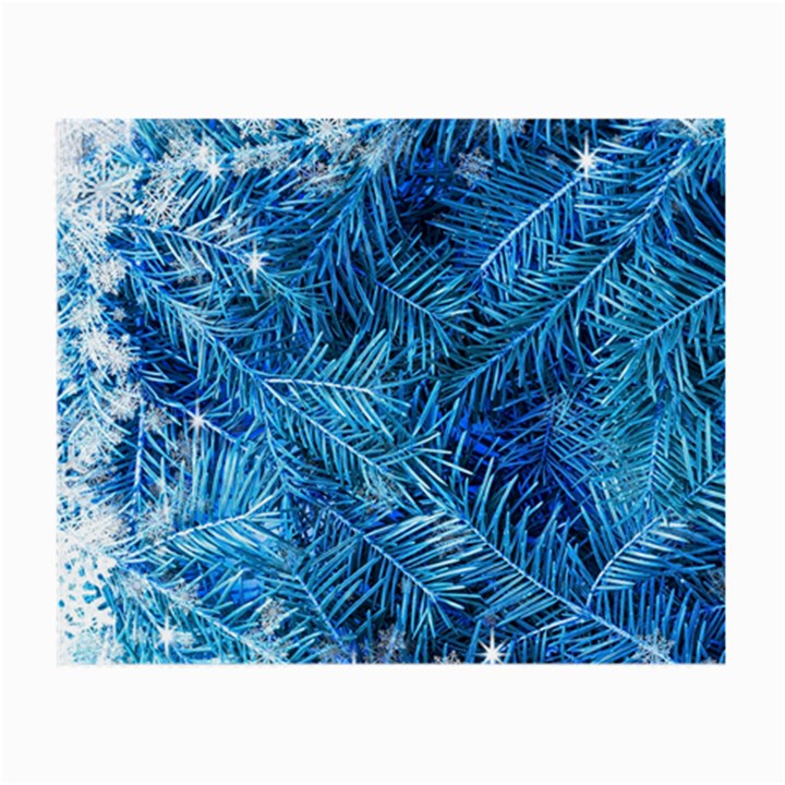 Blue Christmas Tree Branch Texture, Winter Texture, Tree Texture, Tree Branches Small Glasses Cloth