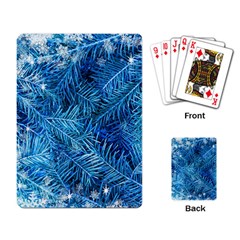 Blue Christmas Tree Branch Texture, Winter Texture, Tree Texture, Tree Branches Playing Cards Single Design (rectangle)