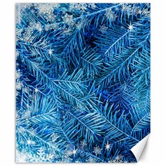 Blue Christmas Tree Branch Texture, Winter Texture, Tree Texture, Tree Branches Canvas 8  X 10  by kyorashop23