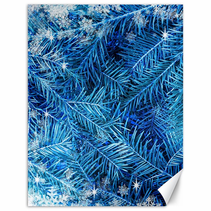 Blue Christmas Tree Branch Texture, Winter Texture, Tree Texture, Tree Branches Canvas 12  x 16 