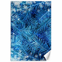 Blue Christmas Tree Branch Texture, Winter Texture, Tree Texture, Tree Branches Canvas 20  X 30  by kyorashop23