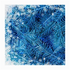 Blue Christmas Tree Branch Texture, Winter Texture, Tree Texture, Tree Branches Medium Glasses Cloth by kyorashop23