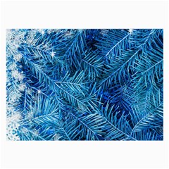 Blue Christmas Tree Branch Texture, Winter Texture, Tree Texture, Tree Branches Large Glasses Cloth by kyorashop23