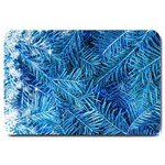 Blue Christmas Tree Branch Texture, Winter Texture, Tree Texture, Tree Branches Large Doormat 30 x20  Door Mat