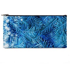 Blue Christmas Tree Branch Texture, Winter Texture, Tree Texture, Tree Branches Pencil Case by kyorashop23