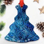 Blue Christmas Tree Branch Texture, Winter Texture, Tree Texture, Tree Branches Ornament (Christmas Tree)  Front