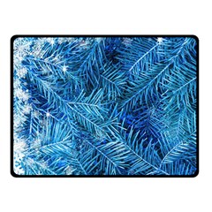 Blue Christmas Tree Branch Texture, Winter Texture, Tree Texture, Tree Branches Two Sides Fleece Blanket (small) by kyorashop23