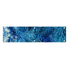 Blue Christmas Tree Branch Texture, Winter Texture, Tree Texture, Tree Branches Banner And Sign 4  X 1  by kyorashop23