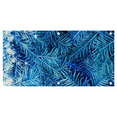 Blue Christmas Tree Branch Texture, Winter Texture, Tree Texture, Tree Branches Banner And Sign 4  X 2  by kyorashop23