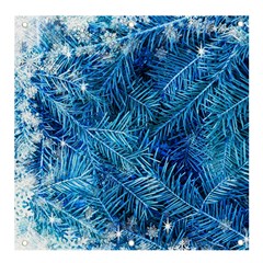 Blue Christmas Tree Branch Texture, Winter Texture, Tree Texture, Tree Branches Banner And Sign 4  X 4  by kyorashop23