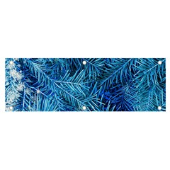 Blue Christmas Tree Branch Texture, Winter Texture, Tree Texture, Tree Branches Banner And Sign 6  X 2  by kyorashop23