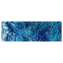 Blue Christmas Tree Branch Texture, Winter Texture, Tree Texture, Tree Branches Banner And Sign 12  X 4  by kyorashop23