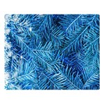 Blue Christmas Tree Branch Texture, Winter Texture, Tree Texture, Tree Branches Premium Plush Fleece Blanket (Large) 80 x60  Blanket Front