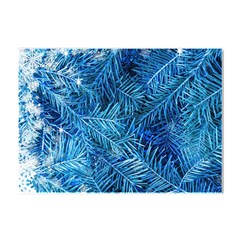 Blue Christmas Tree Branch Texture, Winter Texture, Tree Texture, Tree Branches Crystal Sticker (a4) by kyorashop23