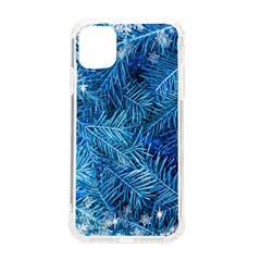 Blue Christmas Tree Branch Texture, Winter Texture, Tree Texture, Tree Branches Iphone 11 Tpu Uv Print Case by kyorashop23