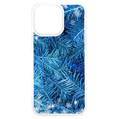 Blue Christmas Tree Branch Texture, Winter Texture, Tree Texture, Tree Branches Iphone 15 Pro Max Tpu Uv Print Case by kyorashop23