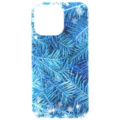 Blue Christmas Tree Branch Texture, Winter Texture, Tree Texture, Tree Branches Iphone 15 Pro Max Black Uv Print Pc Hardshell Case by kyorashop23