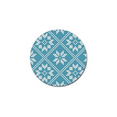 Blue Winter Knitted Texture, Blue Winter Background, Knitted Texture Golf Ball Marker (10 Pack) by kyorashop23