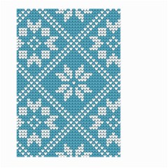 Blue Winter Knitted Texture, Blue Winter Background, Knitted Texture Large Garden Flag (two Sides) by kyorashop23