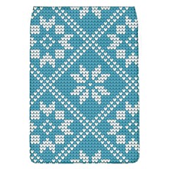 Blue Winter Knitted Texture, Blue Winter Background, Knitted Texture Removable Flap Cover (l) by kyorashop23