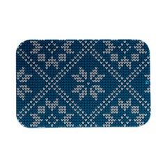 Blue Winter Knitted Texture, Blue Winter Background, Knitted Texture Open Lid Metal Box (silver)  