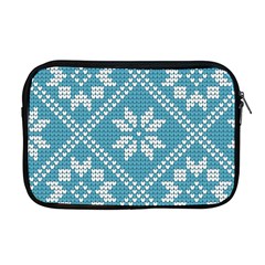 Blue Winter Knitted Texture, Blue Winter Background, Knitted Texture Apple Macbook Pro 17  Zipper Case by kyorashop23