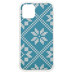 Blue Winter Knitted Texture, Blue Winter Background, Knitted Texture Iphone 12/12 Pro Tpu Uv Print Case by kyorashop23